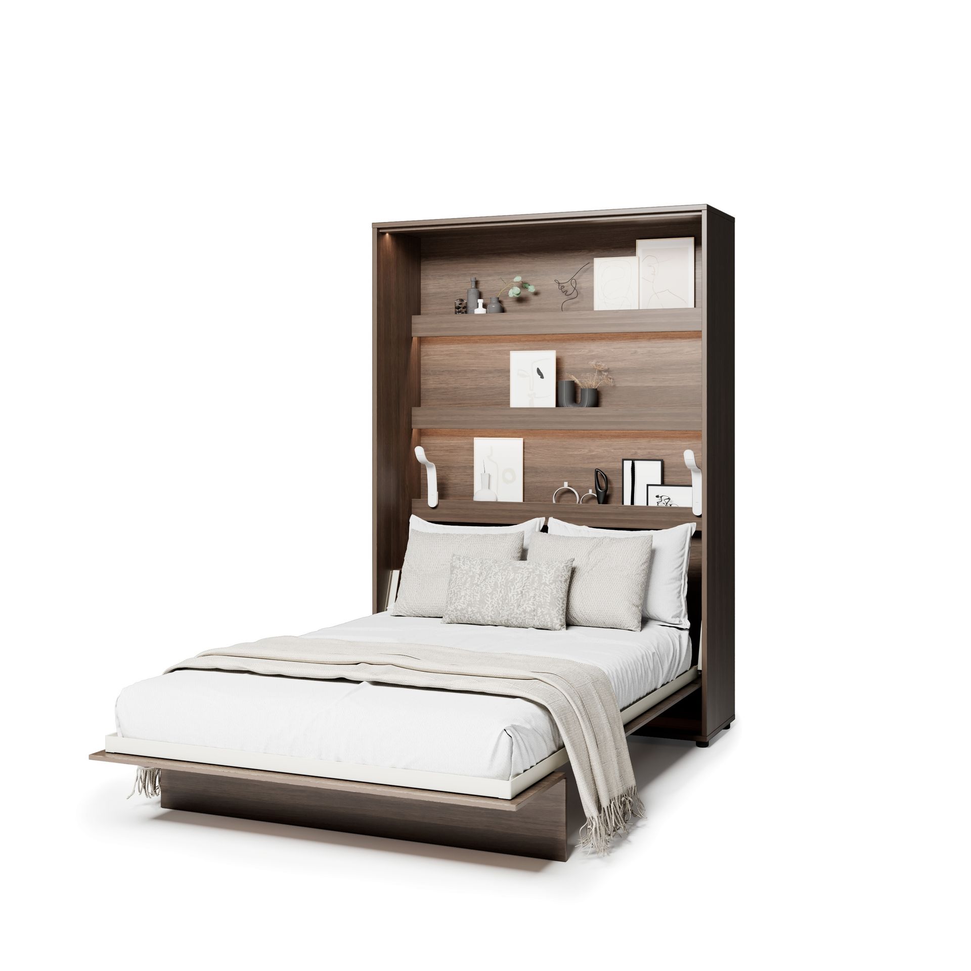 Półkotapczan pionowy BC-01 Bed Concept 140x200 cm Rozmiar łóżka - 140x200 cm Kolor - Dąb dunin składany funkcjonalny oszczędność przestrzeni