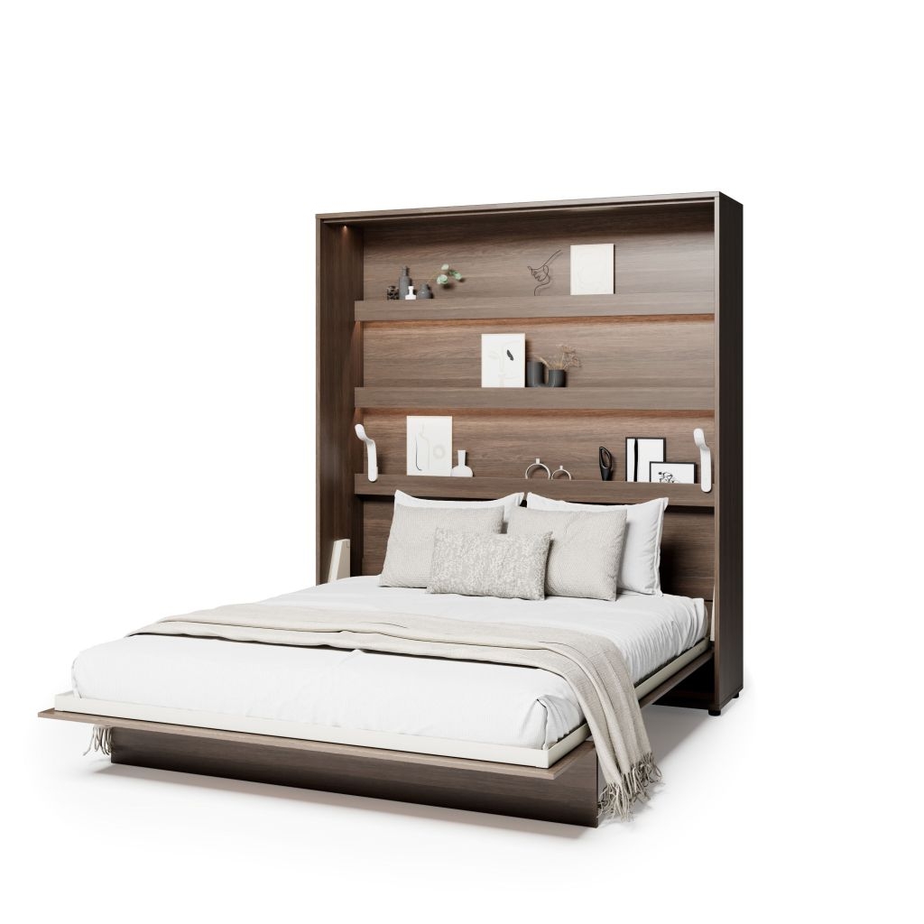 Półkotapczan pionowy BC-13 Bed Concept 180×200 cm Rozmiar łóżka - 180x200 cm Kolor - Dąb dunin składany funkcjonalny oszczędność przestrzeni