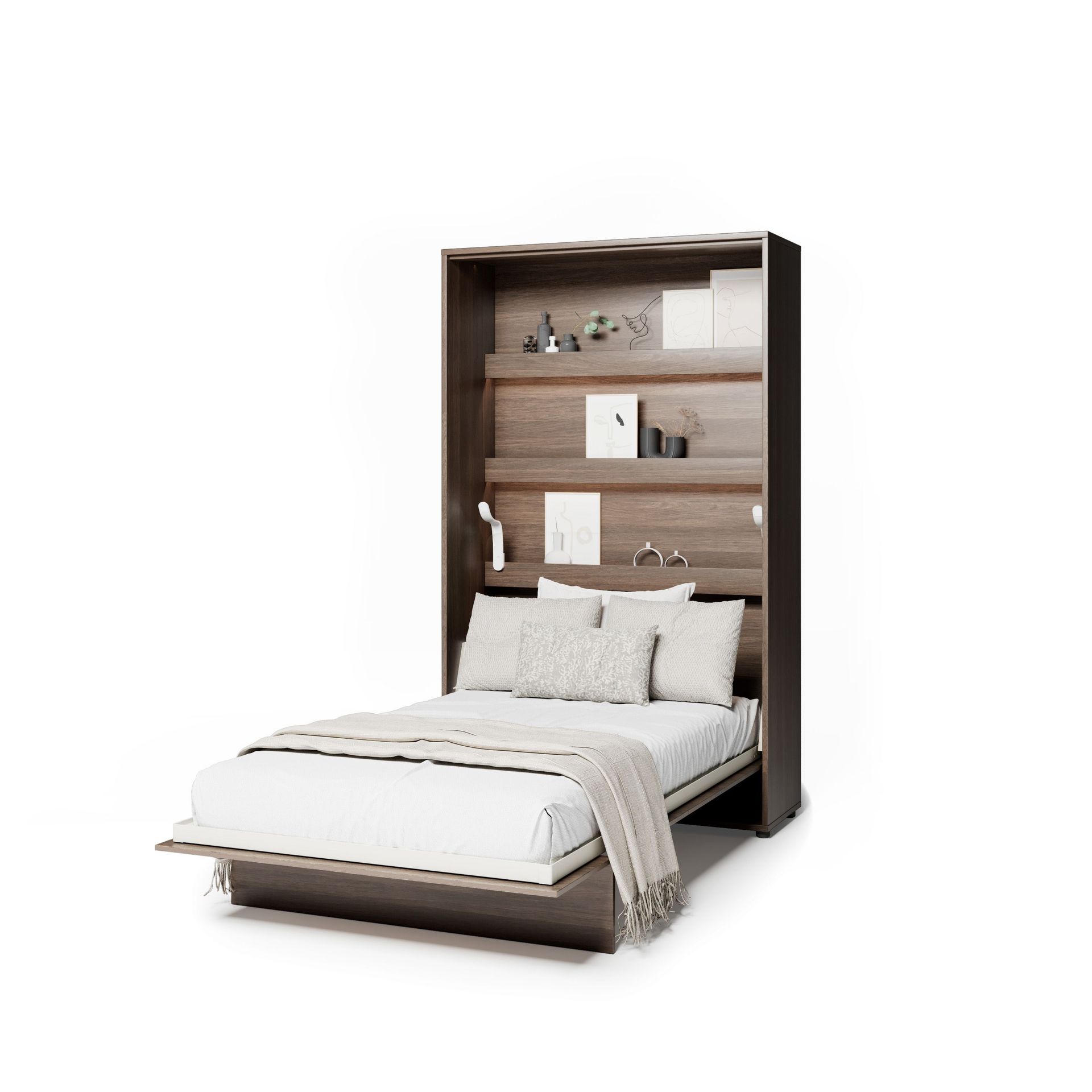 Półkotapczan pionowy BC-02 Bed Concept 120x200 cm Rozmiar łóżka - 120x200 cm Kolor - Dąb dunin składany funkcjonalny oszczędność przestrzeni