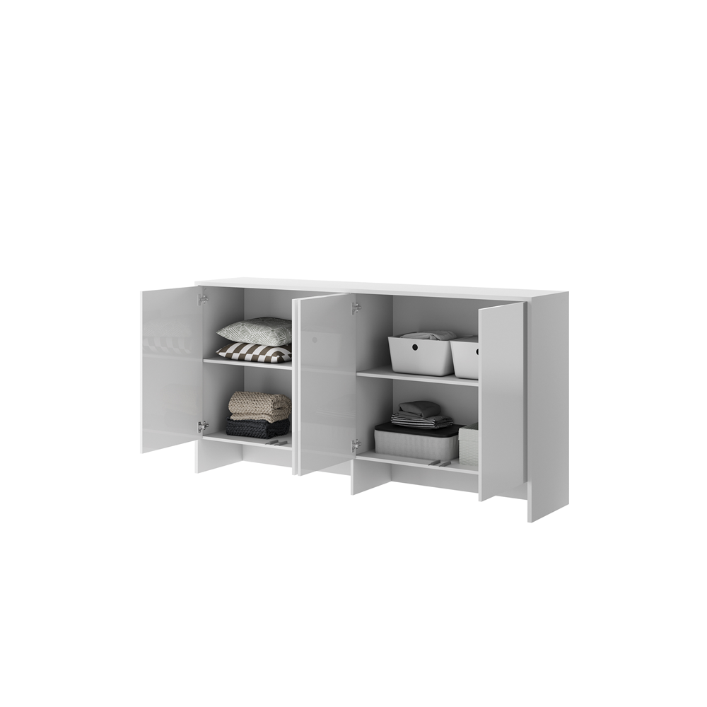 Nadstawka Bed Concept BC-11 do półkotapczanu BC-06 211x110x46 cm Biały połysk praktyczny dodatek stylowe wykończenie