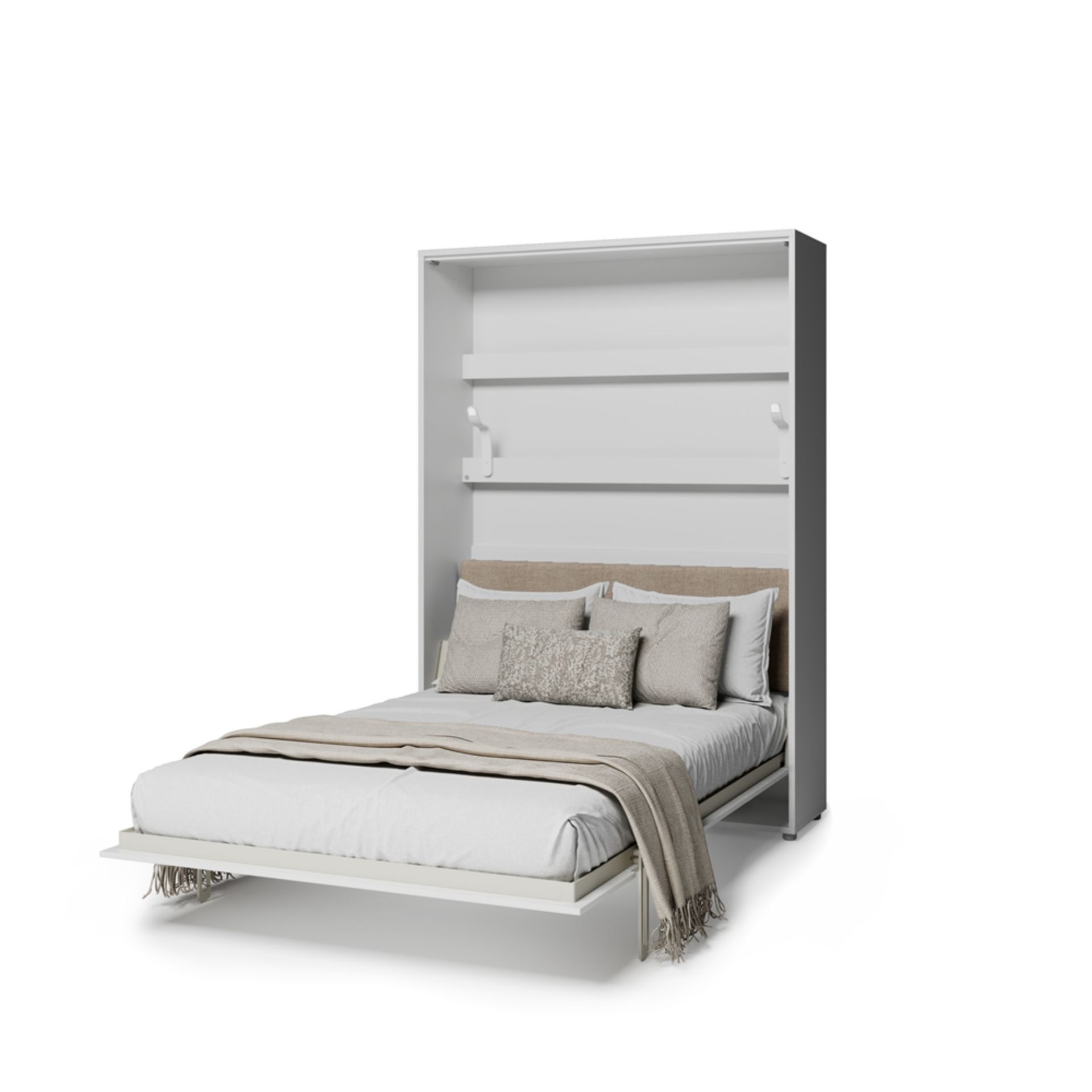 Półkotapczan pionowy elektryczny BC-36 Bed Concept 140x200 cm Kolor - Biały Rozmiar łóżka - 140x200 cm Kolor zagłówka - Beżowy komfort bez wysiłku inteligentna technologia