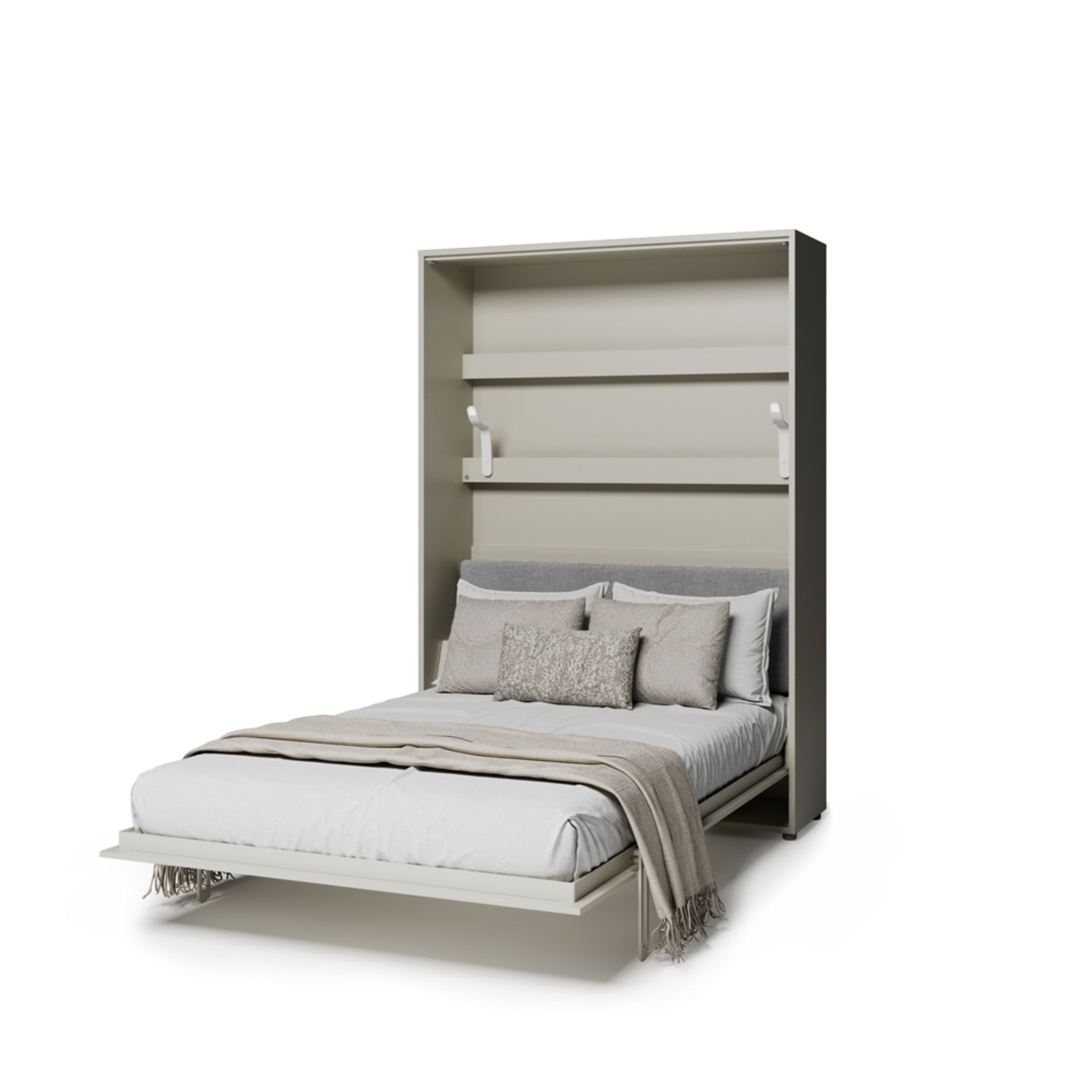 Półkotapczan pionowy elektryczny BC-36 Bed Concept 140x200 cm Rozmiar łóżka - 140x200 cm Kolor - Kaszmir Kolor zagłówka - Szary komfort bez wysiłku inteligentna technologia