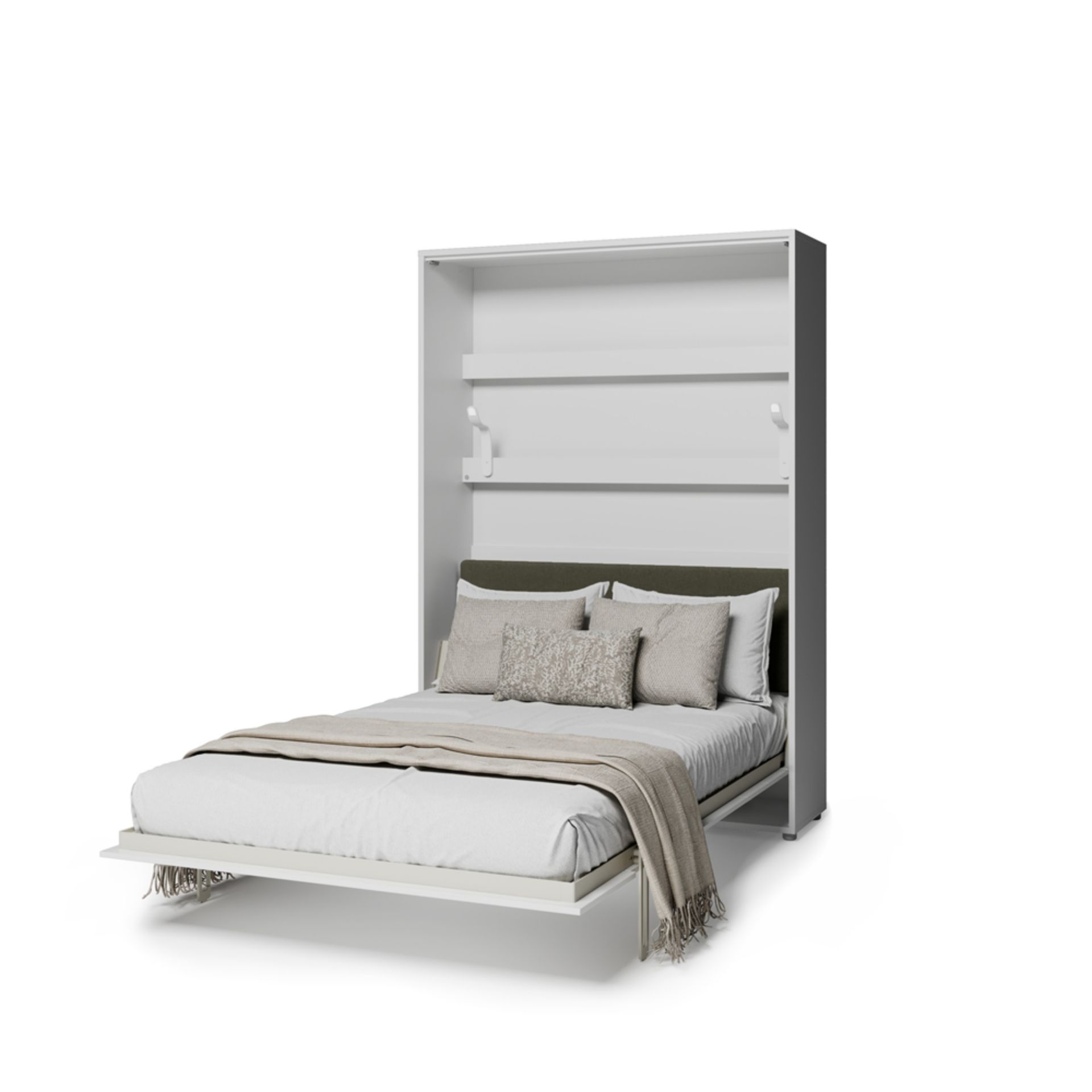 Półkotapczan pionowy elektryczny BC-36 Bed Concept 140x200 cm Rozmiar łóżka - 140x200 cm Kolor - Biały połysk Kolor zagłówka - Zielony komfort bez wysiłku inteligentna technologia