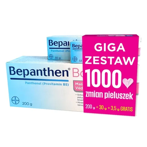 Bepanthen Baby Maść ochronna Zestaw, 200 g + 30 g + 3,5 g