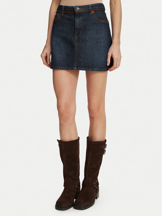 Guess Jeans Spódnica jeansowa W6BD0Q D1804 Granatowy Regular Fit