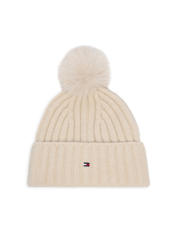 Tommy Hilfiger Czapka Th Flag AW0AW19330 Kremowy
