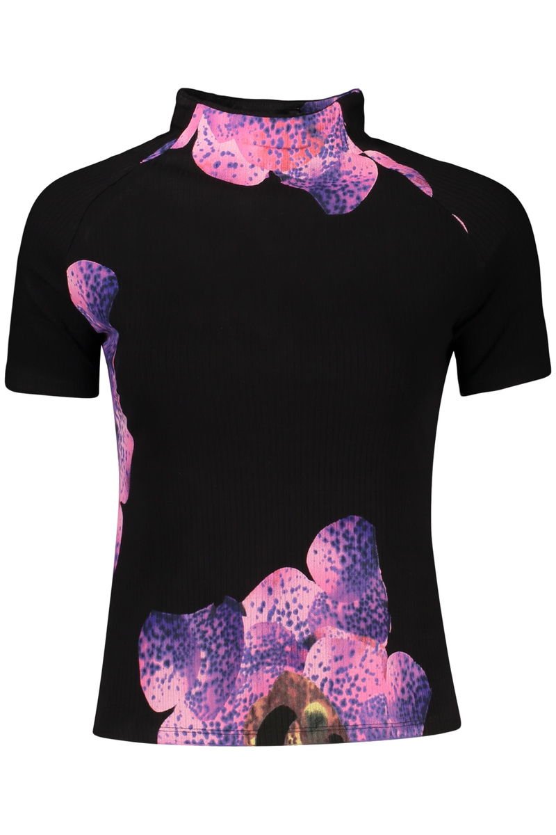 Czarny T-shirt damski Desigual 26WWTK04