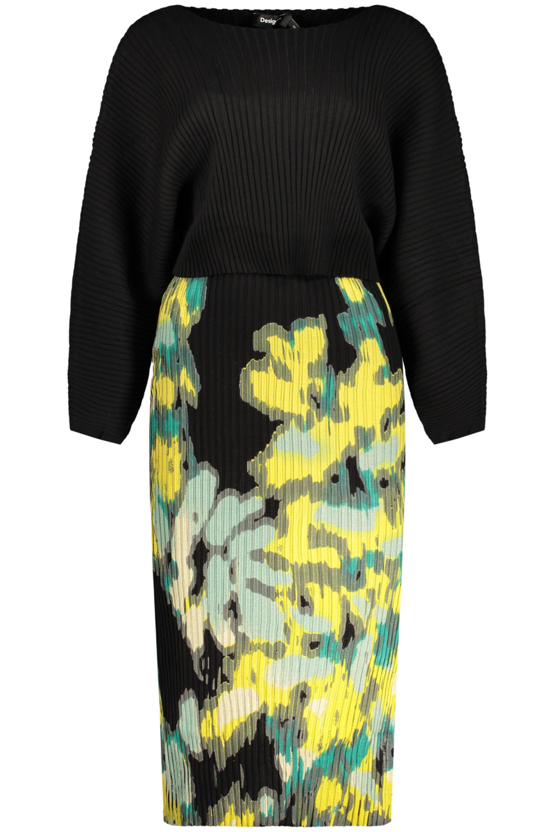 Czarny komplet damski Desigual Pauline – sukienka maxi i bolerko