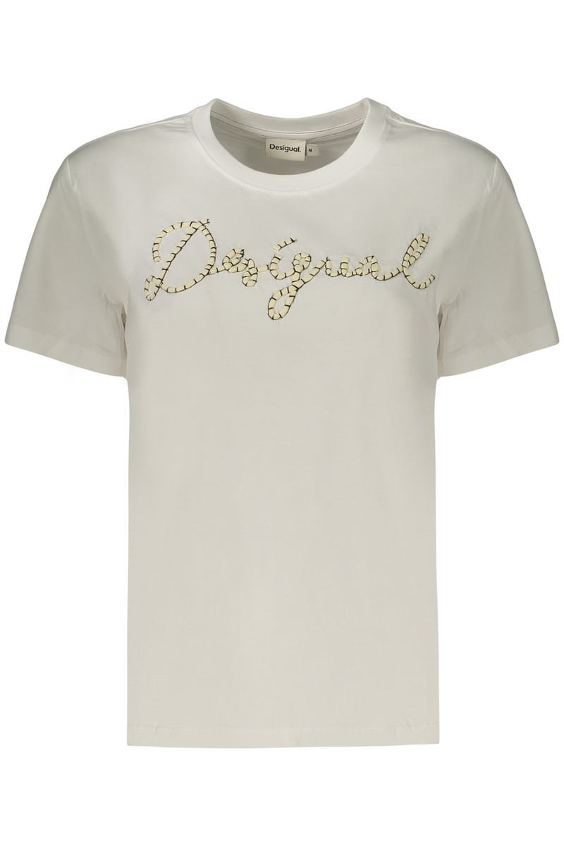 Biały T-shirt damski Desigual 26WWTK39
