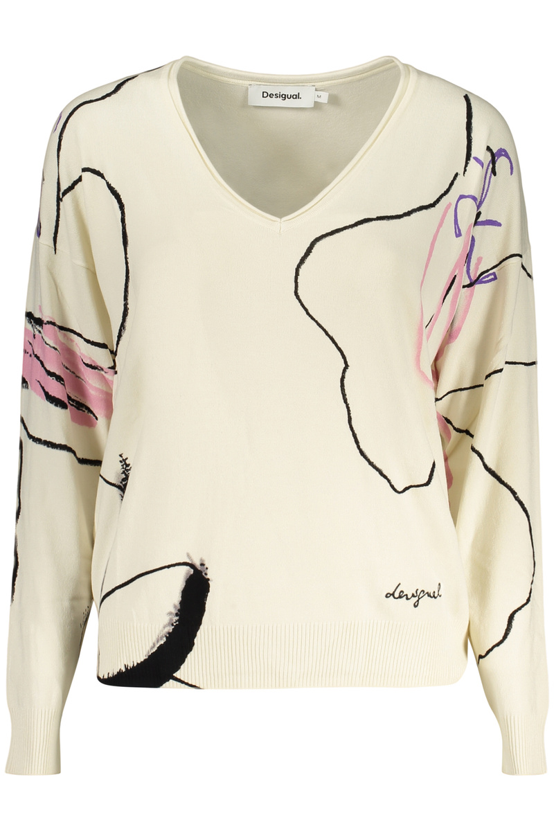Biały sweter damski Desigual 26WWJF29