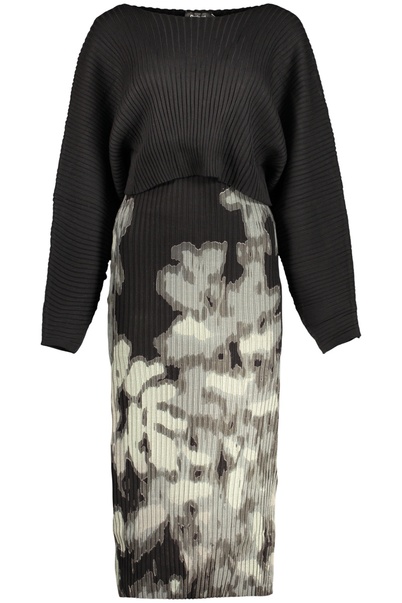 Czarny komplet damski Desigual Pauline – sukienka maxi i bolerko