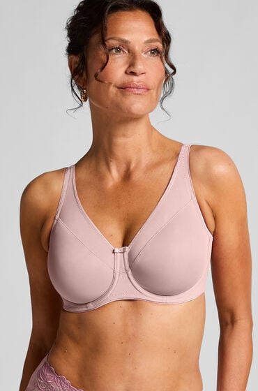 Hunkemöller Nieusztywniany biustonosz minimizer z fiszbinami Nina Fioletowy