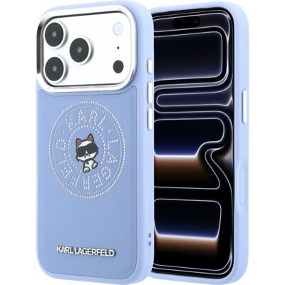 Karl Lagerfeld Etui Point & Choupette Sketch MagSafe do Apple iPhone 17 Pro/18 Pro Niebieski KLHMP18L6PCCPRB