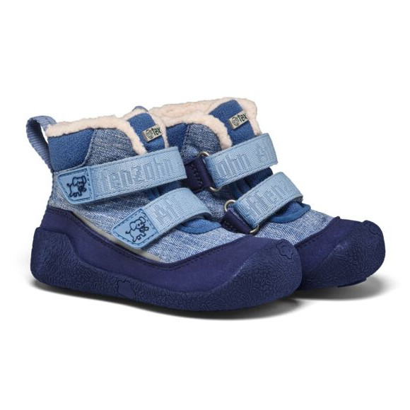 Dziecięce buty zimowe Affenzahn Prewalker Midboot Vegan Snuggy Elephant Rozmiar butów (UE): 24 / Kolor: niebieski