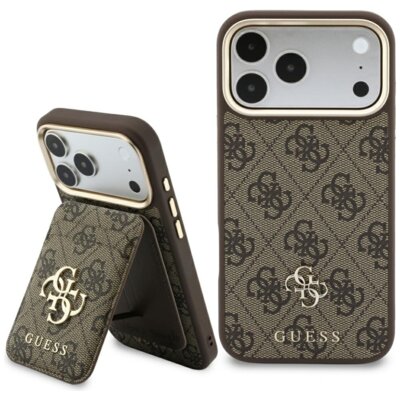 Etui GUESS 4G MagSafe do Apple iPhone 17 Pro Max/18 Pro Max Brązowy + Portfel