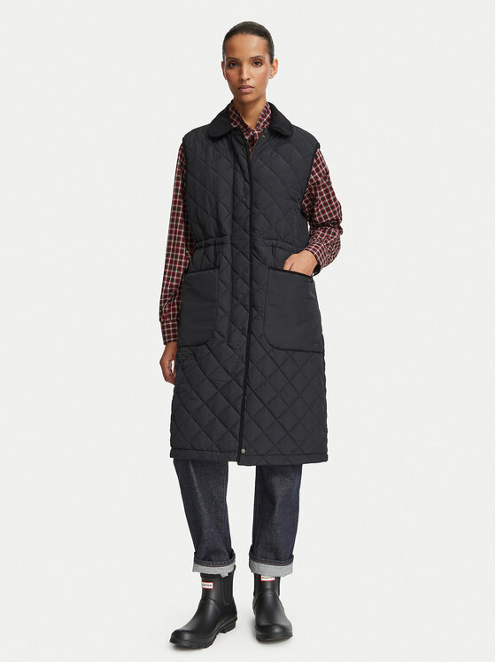 Hunter Kamizelka HARW0004262 Czarny Regular Fit