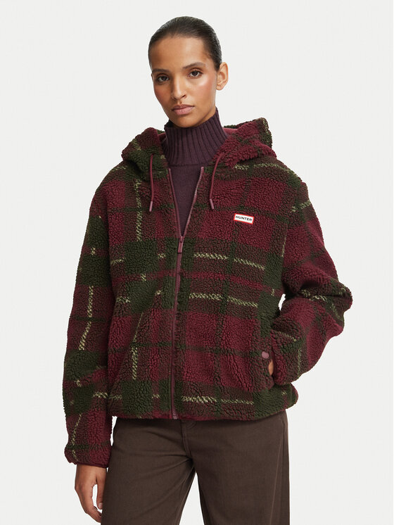 Hunter Kurtka przejściowa HARW0009262 Bordowy Regular Fit