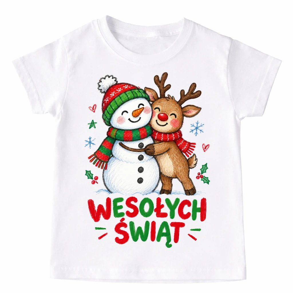 Koszulka dla dziecka na Mikołajki WESOŁYCH ŚWIĄT - wesołych711