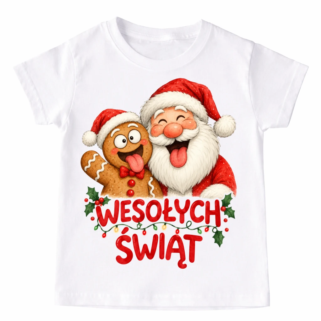 Koszulka dla dziecka na Mikołajki WESOŁYCH ŚWIĄT - wesołych719