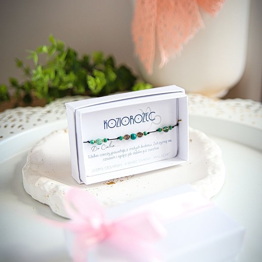 KOZIOROŻEC - zodiak, bransoletka z kamieni