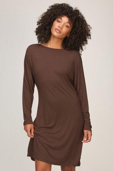 Hunkemöller Koszula nocna Jersey Essential Brązowy