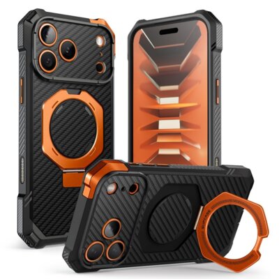 Supcase Etui UB Grip MagSafe do Apple iPhone 17 Pro Max/18 Pro Max Aramid Czarno-Pomarańczowy