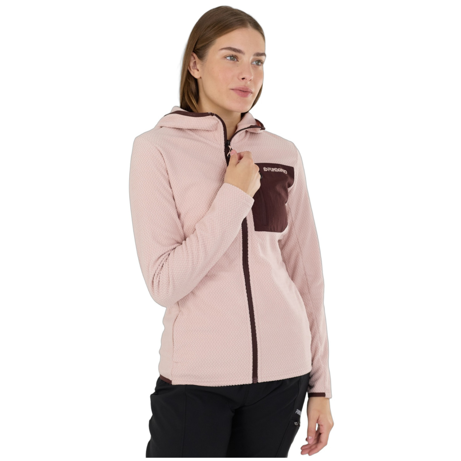 Bluza damska Fundango Nigata Full Zip Hoodie Rozmiar: L / Kolor: różowy