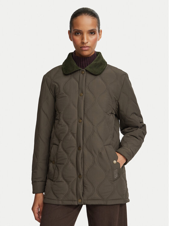 Hunter Kurtka przejściowa HARW0027262 Brązowy ciemny Regular Fit