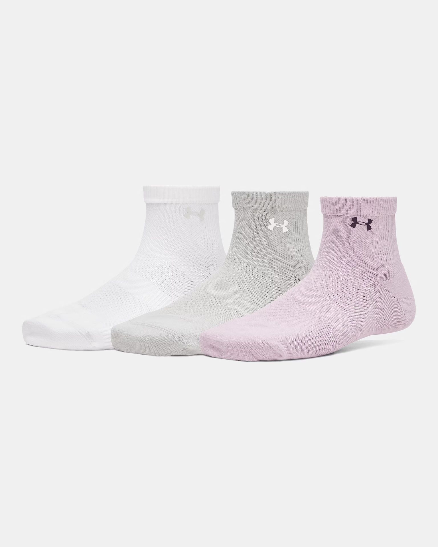 UNDER ARMOUR damskie skarpety za kostkę sportowe Women's Vanish 3 szt mix róż