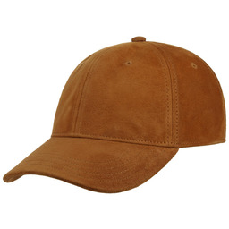 Czapka ze Skóry Goat Suede by JJ Hats, koniak, M (56-57 cm)