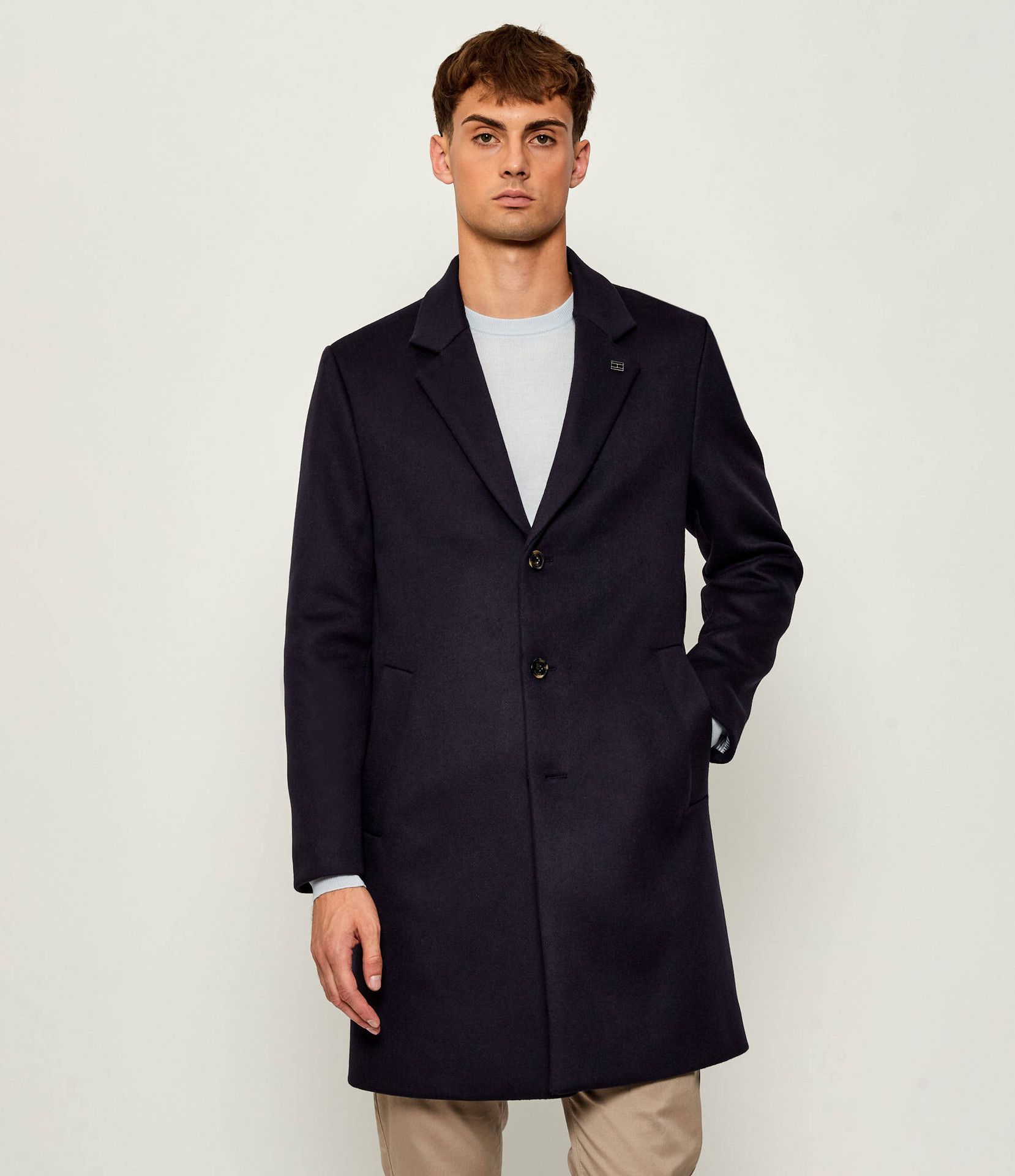 Tommy Hilfiger Wełniany płaszcz