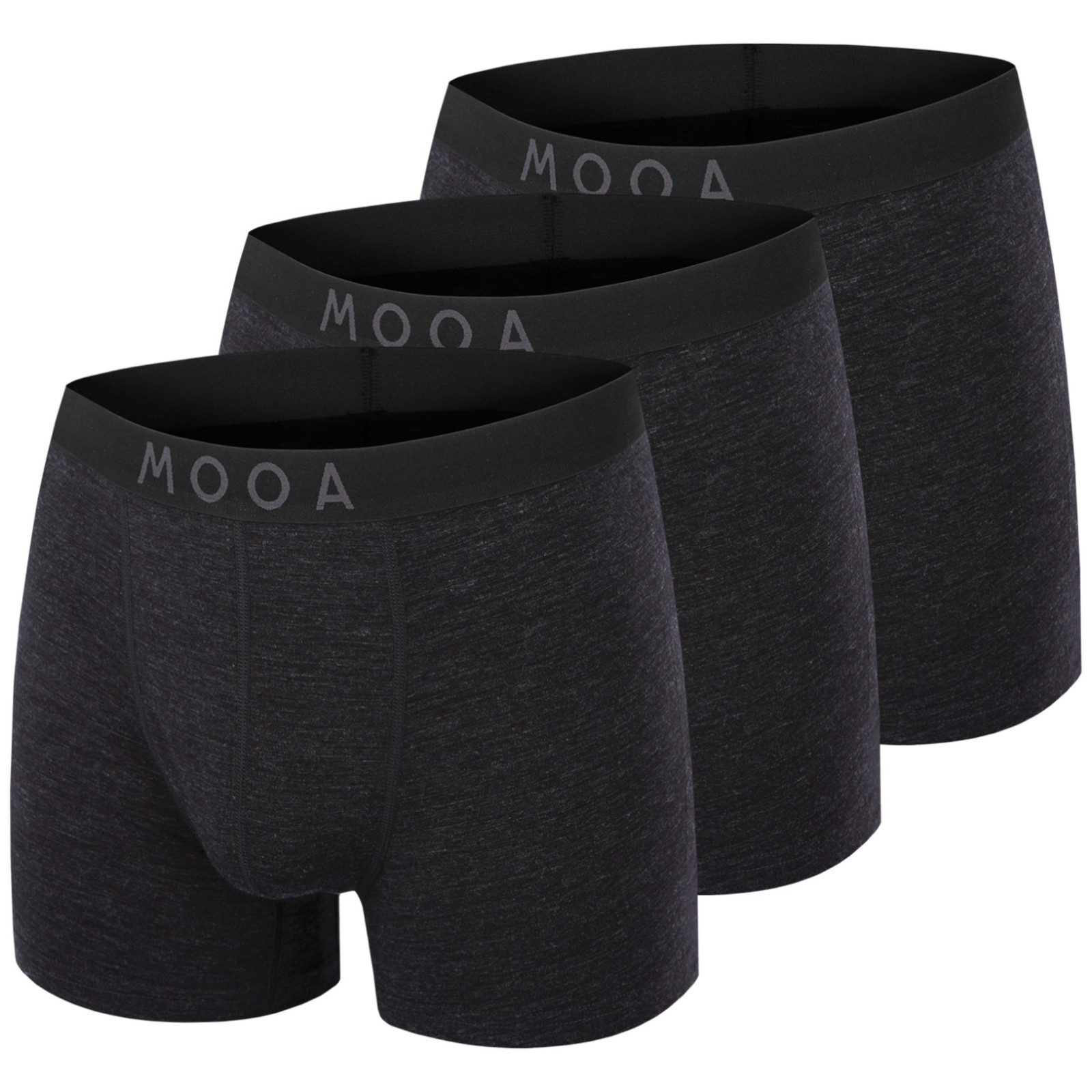 Męskie bokserki MOOA MerinoSilk 4in 3-pack Rozmiar: XL / Kolor: czarny