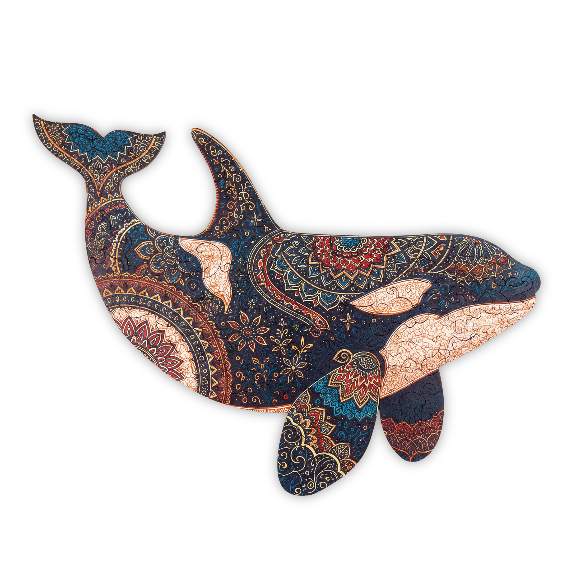 Drewniane puzzle dla dorosłych Nocna Orka 152 elementów Średnie Elementy w kształcie zwierząt Drewno cięte laserowo 29 x 21 cm Lubiwood