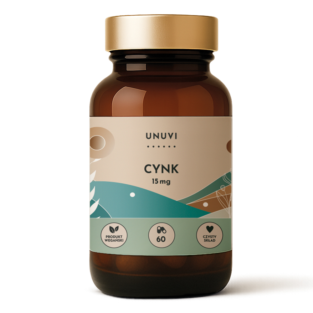 Cynk - Pikolinian Cynku 15 mg 60 kapsułek wegetariańskich UNUVI