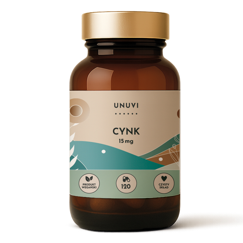 Cynk - Pikolinian Cynku 15 mg 120 kapsułek wegetariańskich UNUVI