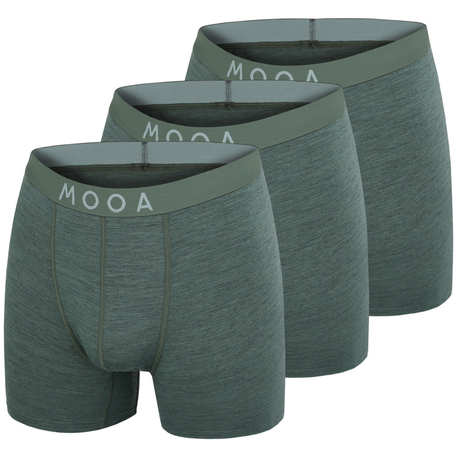 Męskie bokserki MOOA MerinoSilk 4in 3-pack Rozmiar: XXL / Kolor: zielony