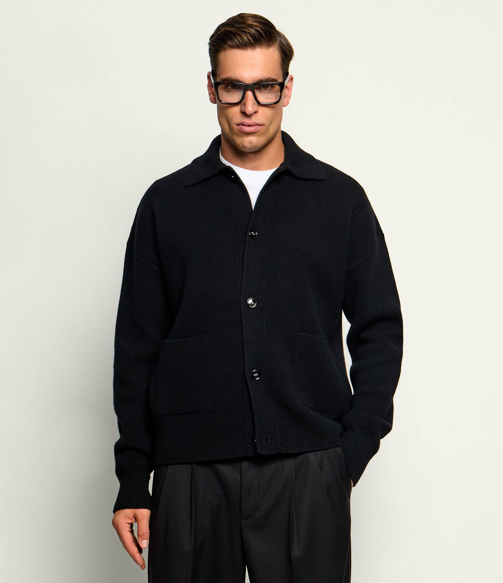 AMI Paris Wełniany kardigan Relaxed fit