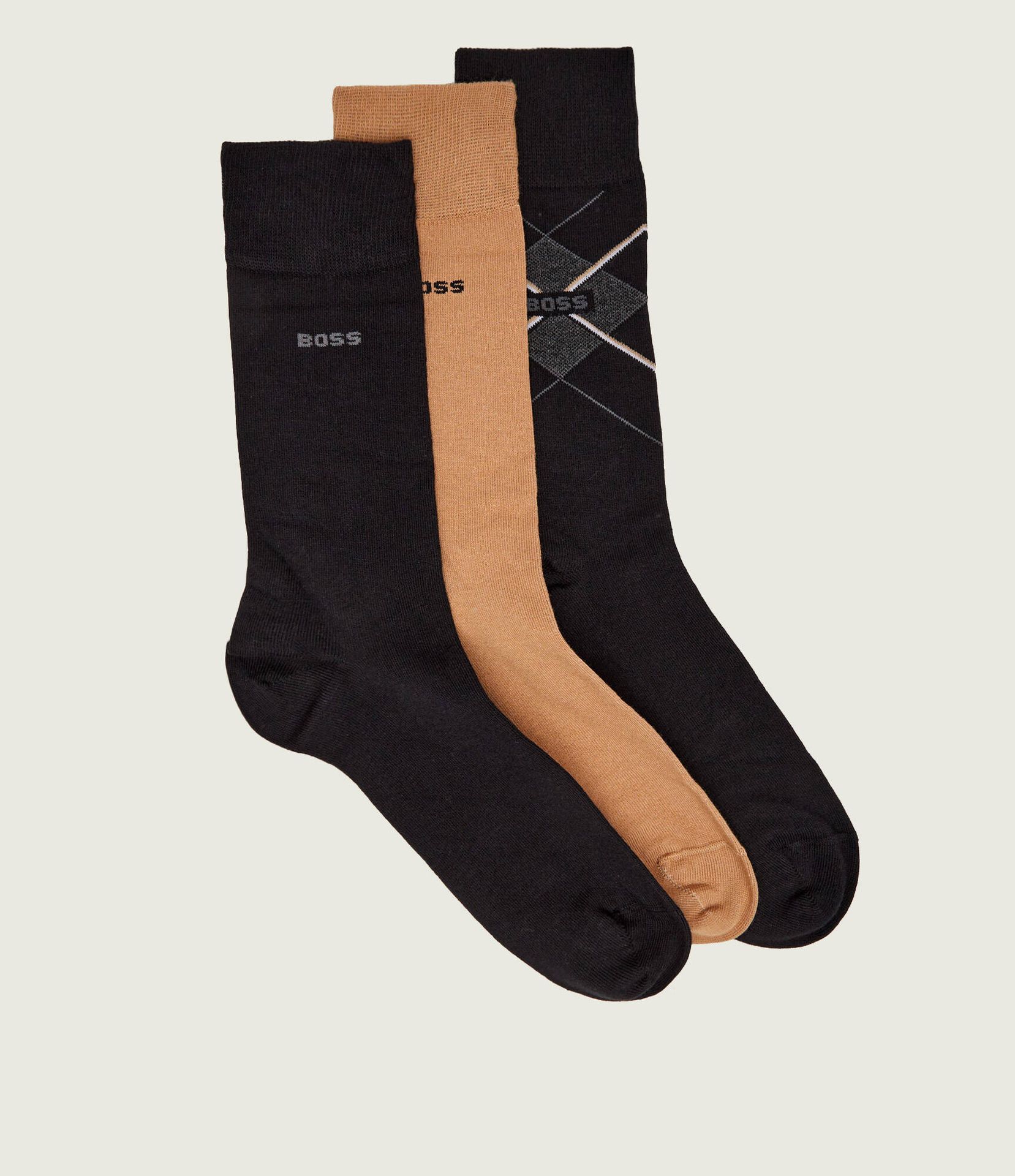 BOSS BLACK Skarpety 3-pack Giftset ArgyleCC