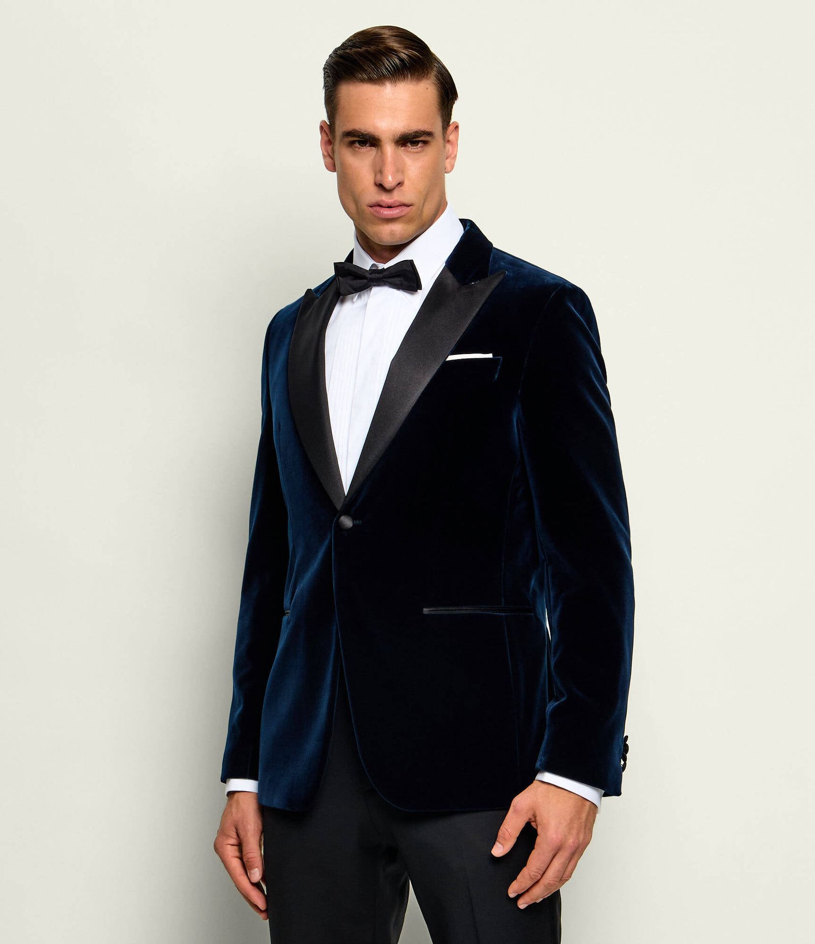 BOSS BLACK Marynarka H-Hutson-Tux-Pk-264 Slim Fit z dodatkiem jedwabiu