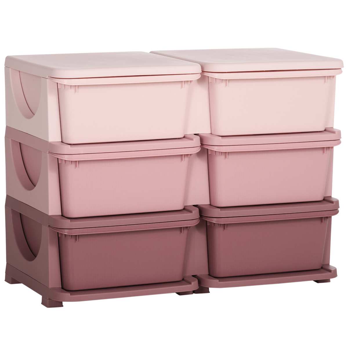 Szafka dziecięca Homcom 75x37x56,5cm, różowa