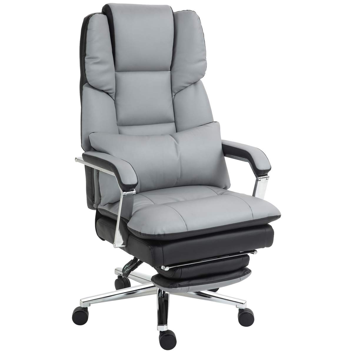 Homcom Krzesło biurowe 64x71x129cm, szaro-czarne 921-723V00LG