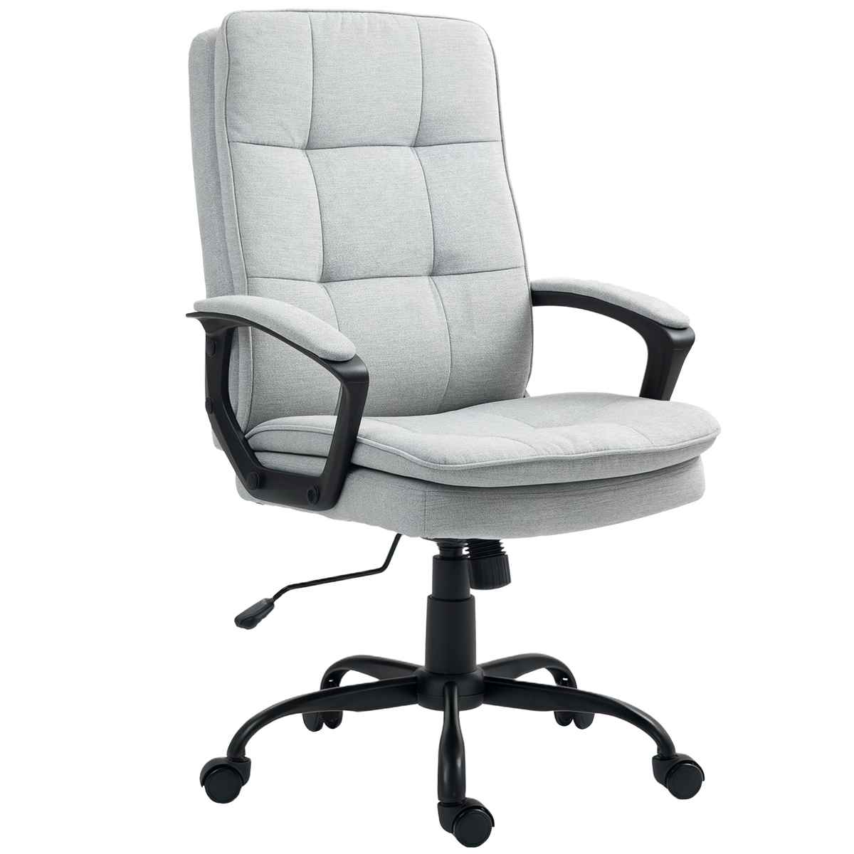 Homcom Krzesło biurowe 63x70x112cm, szaro-czarne 921-793V00GY