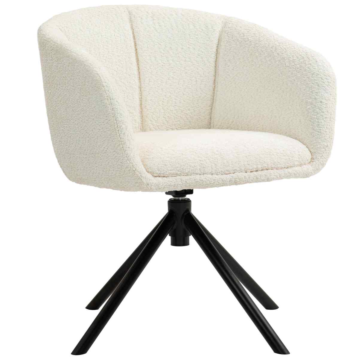 Fotel Homcom 58,5x59x78,5cm, kremowy/czarny