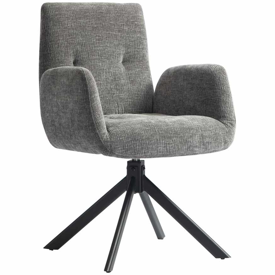 Fotel Homcom 60x61x88cm, szary/czarny