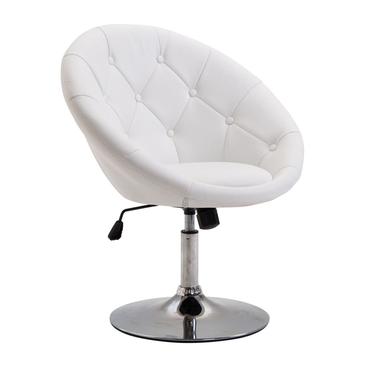 Homcom Krzesło biurowe 71x59x90cm, kolor biały/srebrny 833-357WT