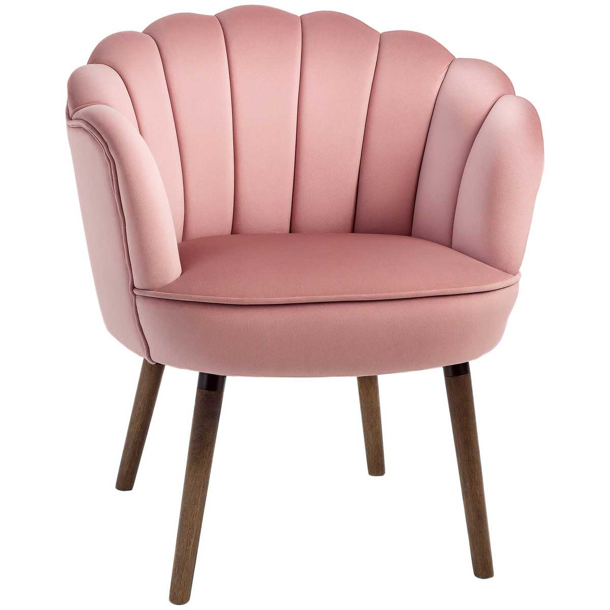 Fotel Homcom 66x66x78,5cm, różowo-brązowy
