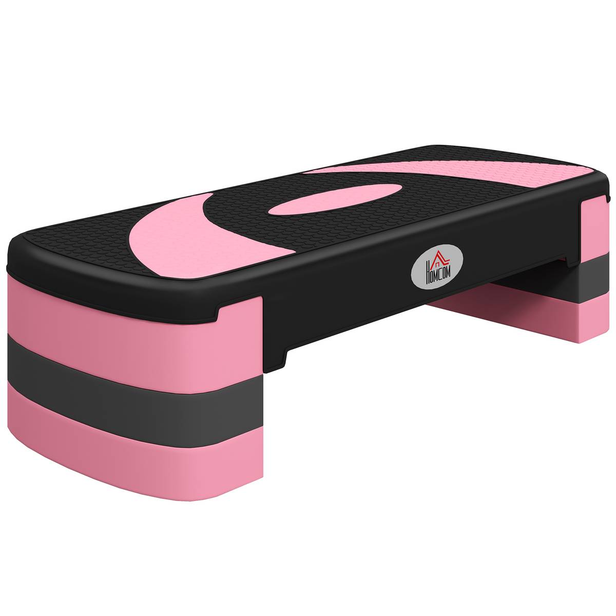 Stepper do aerobiku Homcom 80x31x10cm., czarno-różowy