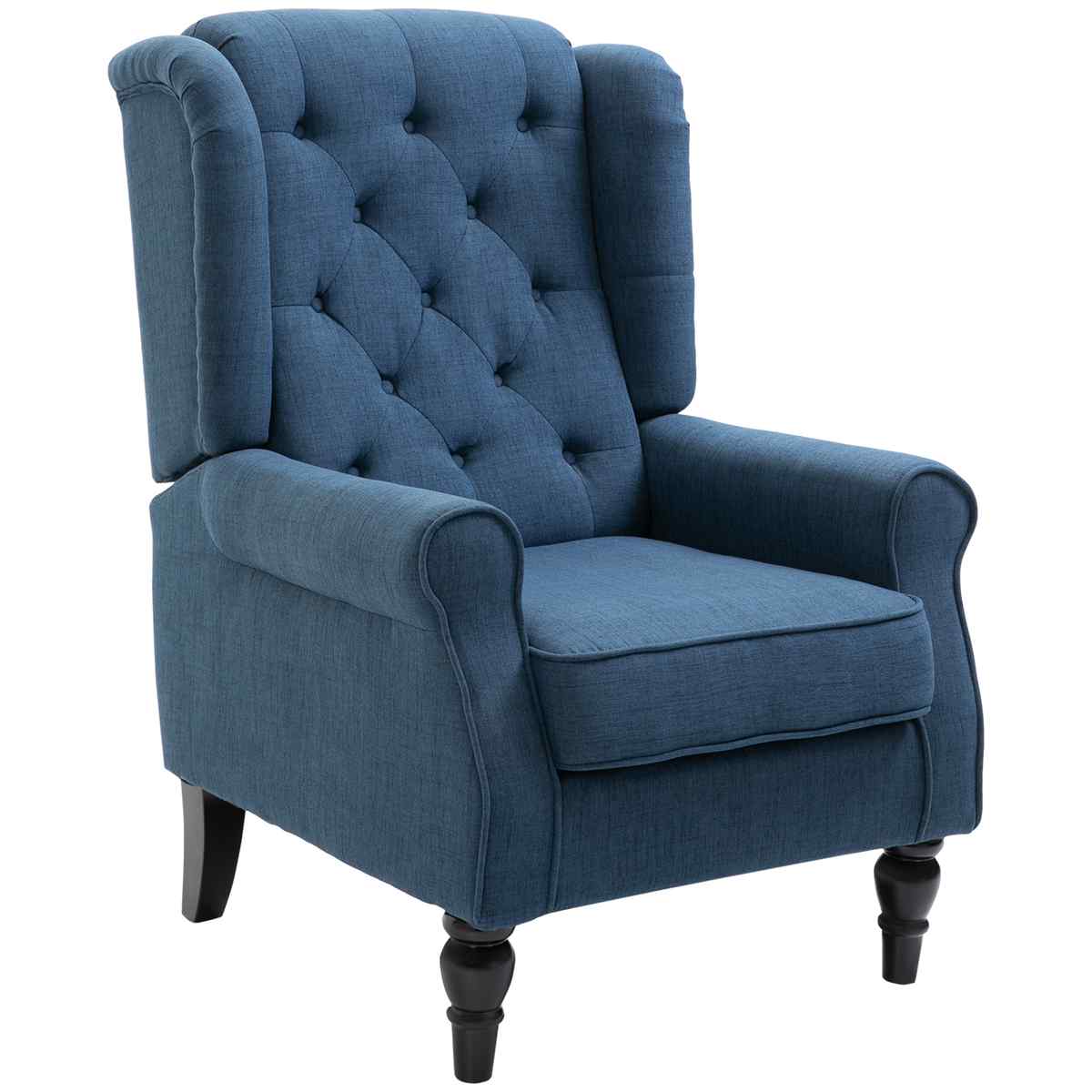 Fotel Homcom 74x86x102cm, niebiesko-czarny