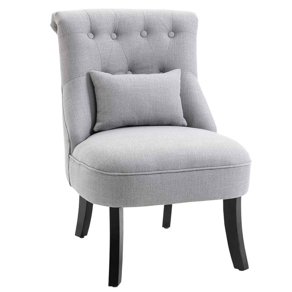 Fotel Homcom 52,5x69x77cm, szary/czarny