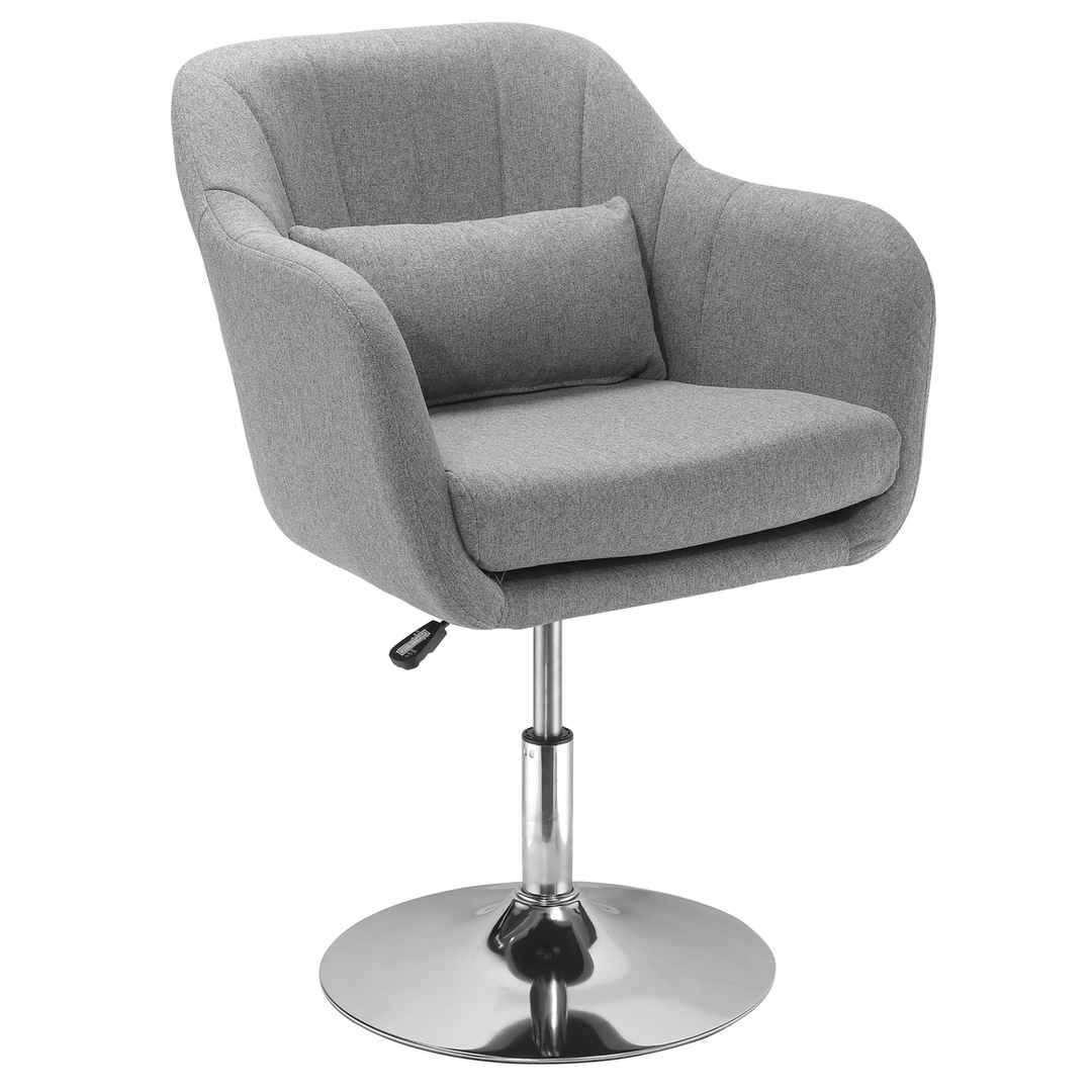 Homcom Krzesło biurowe 60x60x91cm, kolor szaro-srebrny 833-757